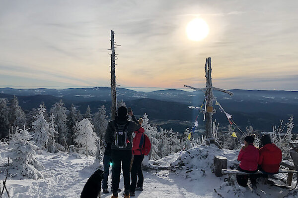 herrliche Aussicht - Winterwanderung im Bayerwald
